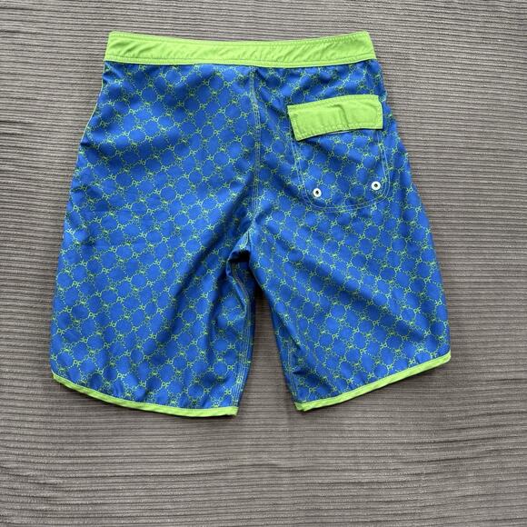 Paul Frank Board Shorts Men 32 Blue Green Polyester Drawstring Beach Weekend. - Picture 2 of 8